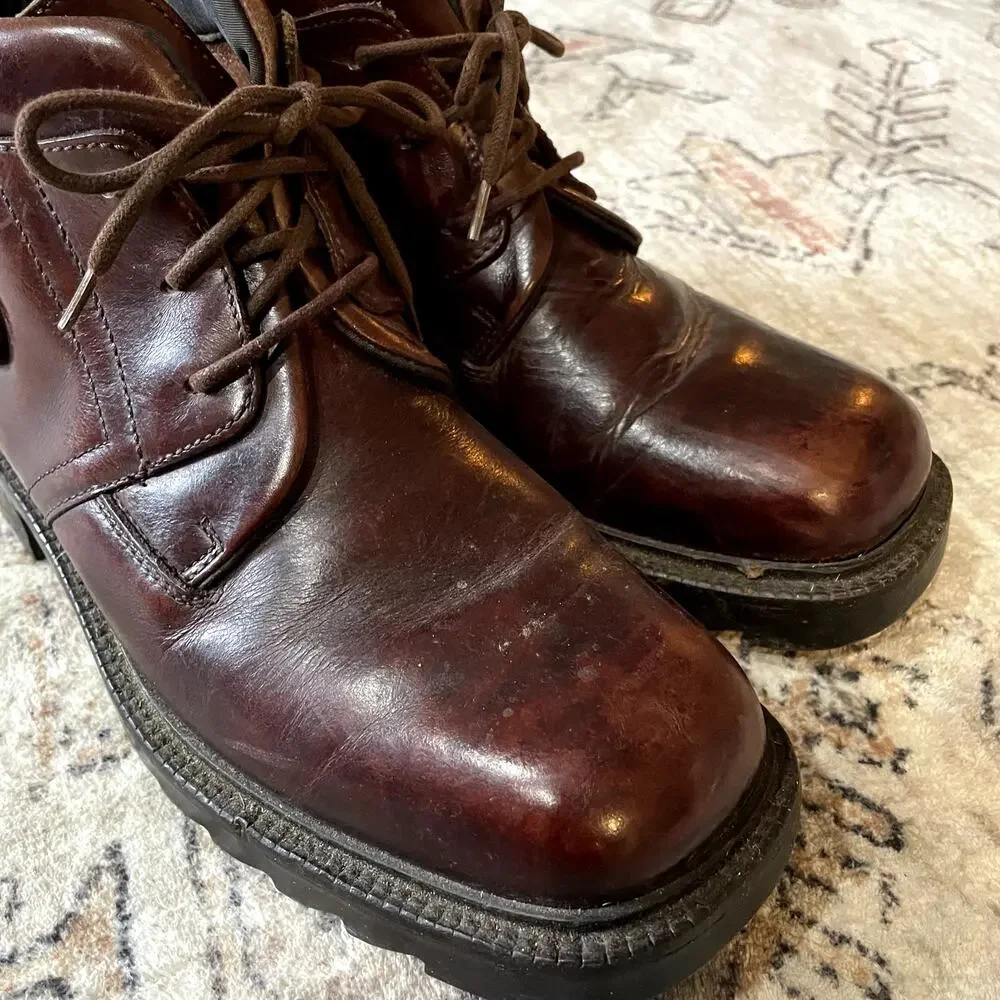 VTG Pelle Pelle Marc Buchanan Y2K Brown Leather Chukka Boots MENS SZ 9 Chunky